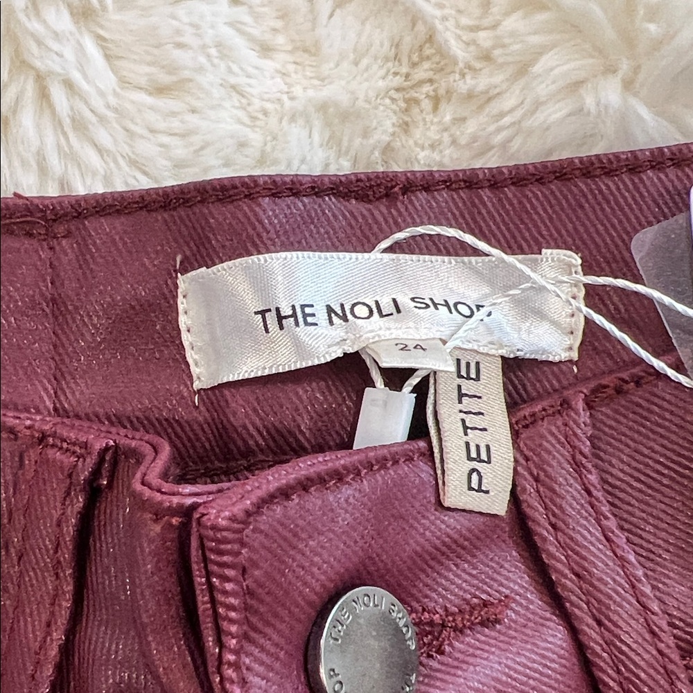 Noli Women's High Rise Maroon Jeans - Picture 6 of 7